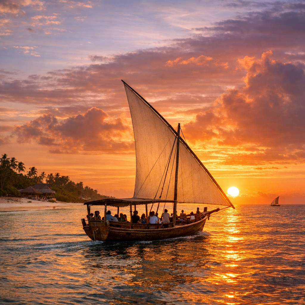{Sunset dhow cruises in Diani}
