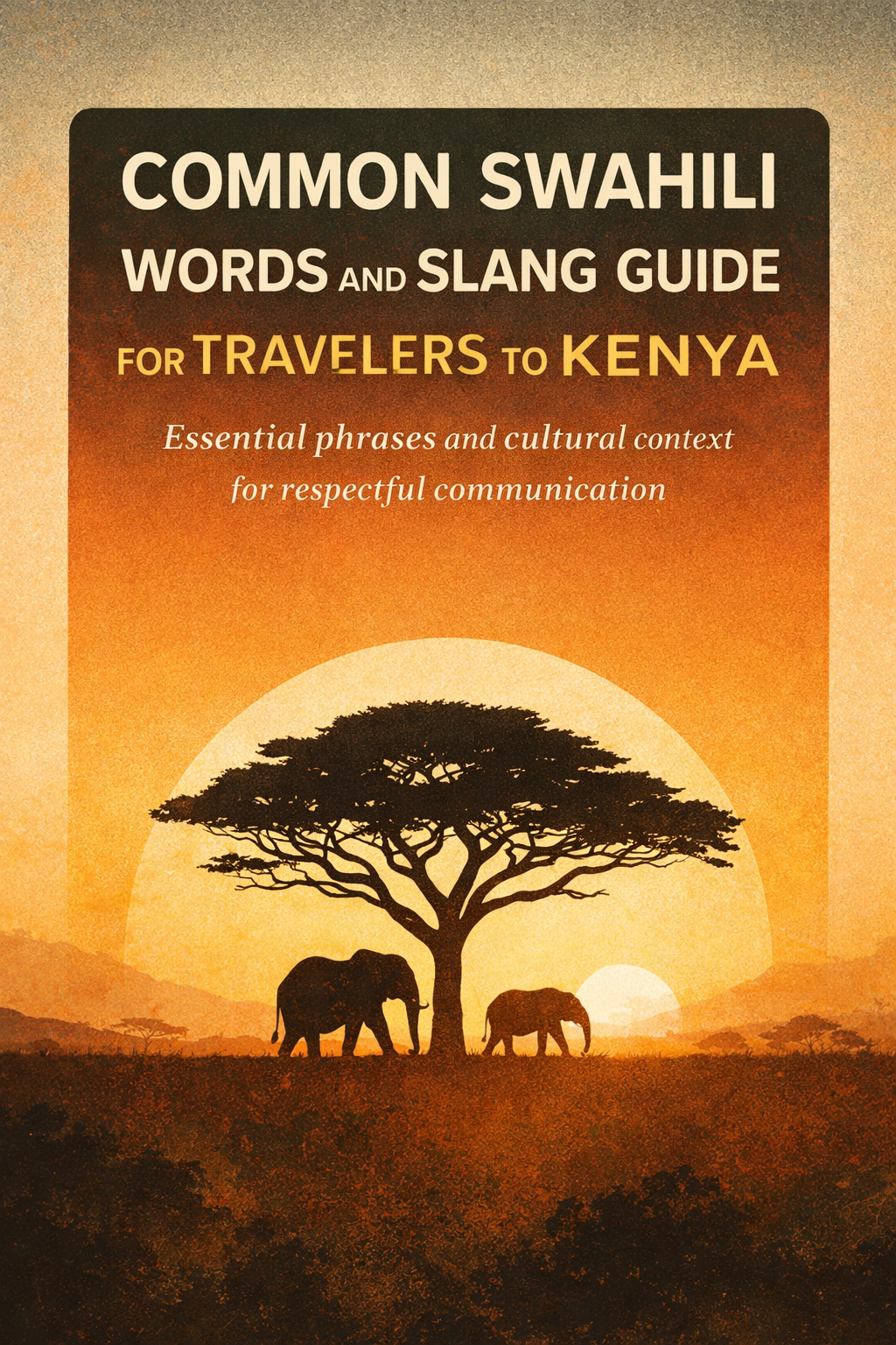Swahili quick start guide